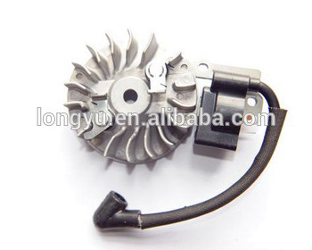 High quality KOMATSU grass trimmer magneto flywheel and ignition coil for 1E34FLC engine