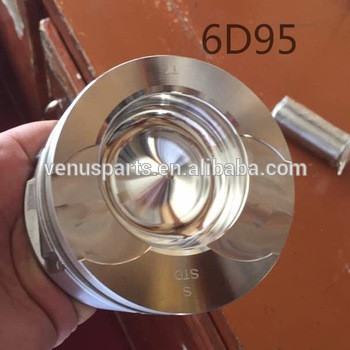 6D95 engine parts for truck engine aluminium alloy piston 6201-31-2141 6204312121