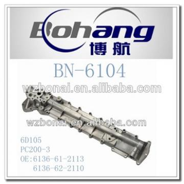 Bonai Engine Spare Part KO-MATSU 6D105 PC200-3 Oil Cooler Cover(6136-61-2113/6136-62-2110)