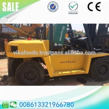 Good condition used komatsu 2 stages 8t fd80 forklift Japan diesel forklift sale in shanghai